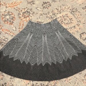 Opening Ceremony Black and White Chevron Skirt